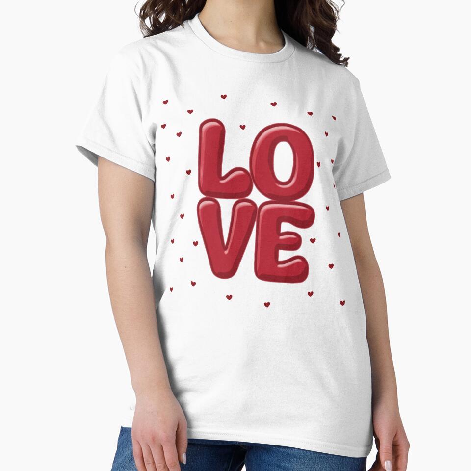 Bold Red LOVE Typography with Hearts – Cute Valentine by The Real Life Symphony