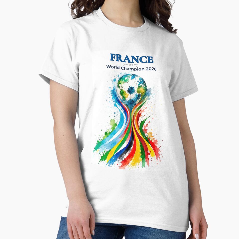 France 2026 World Cup Champion Watercolor Football Art by EMC Store