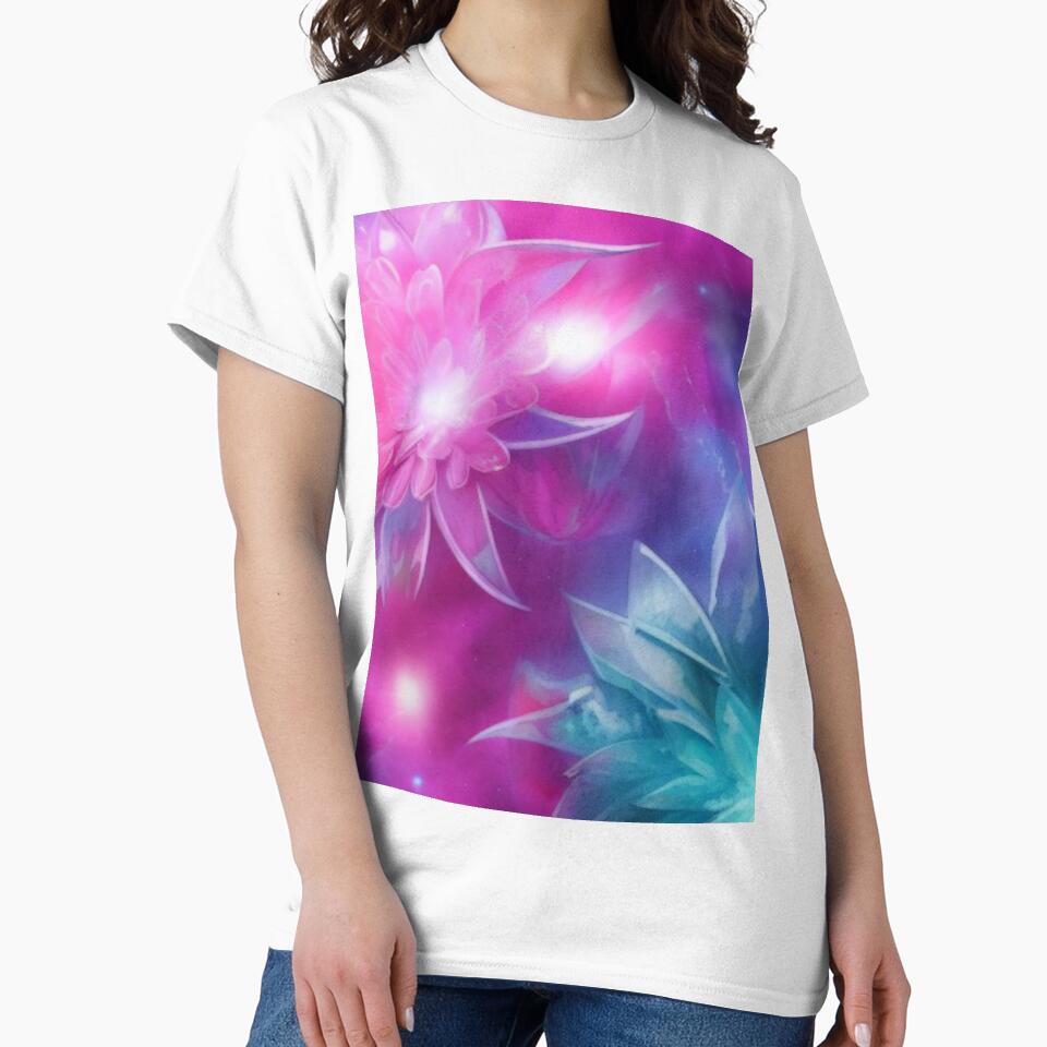 Soft Floral Starry Sky Watercolor No 10 by BassHeadMomma