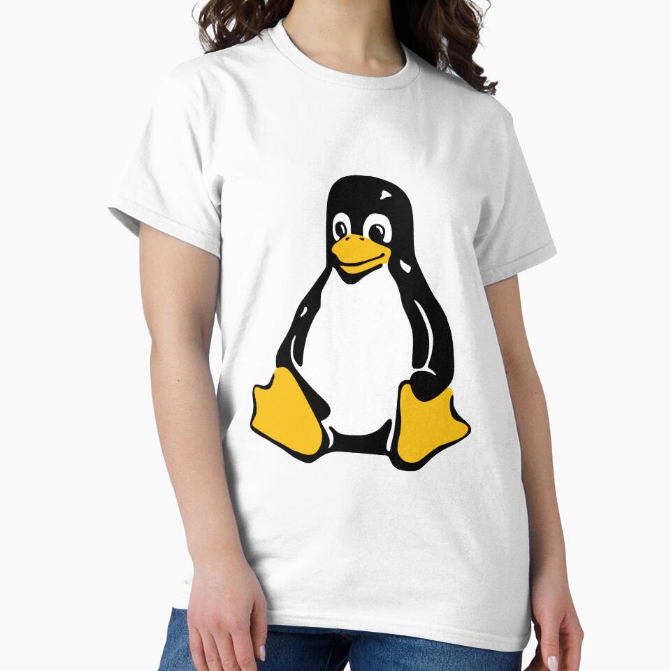 Tux Mascot T-Shirt Penguin Linux Logo by Rainwater Merch