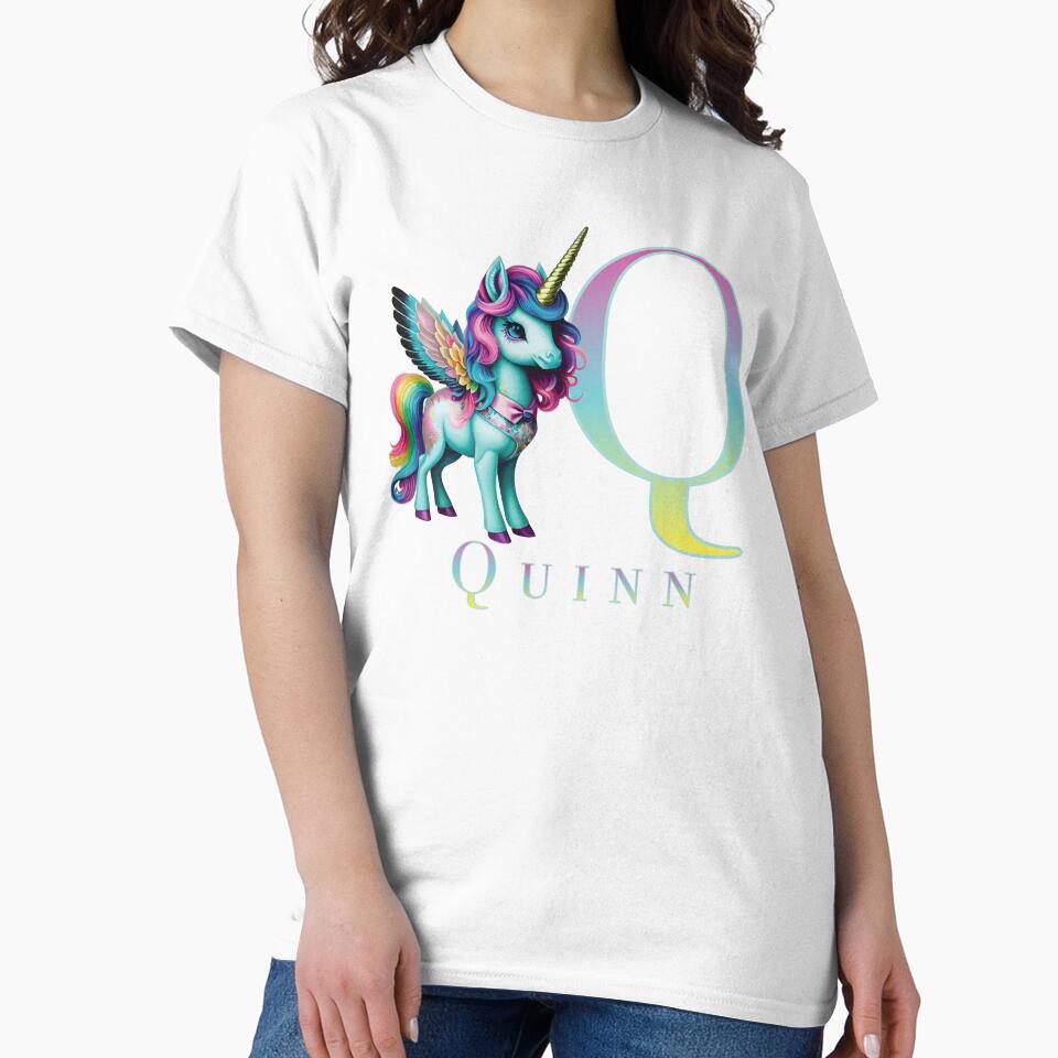 Quinn name with a cute unicorn by Lubellebubble20