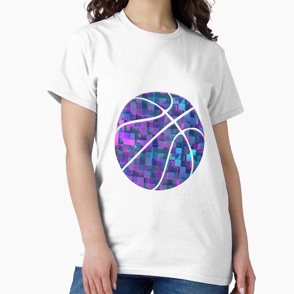 Abstract Basketball Design - Motivational Sports - Purple Blocks Pattern by Gaming x Sports