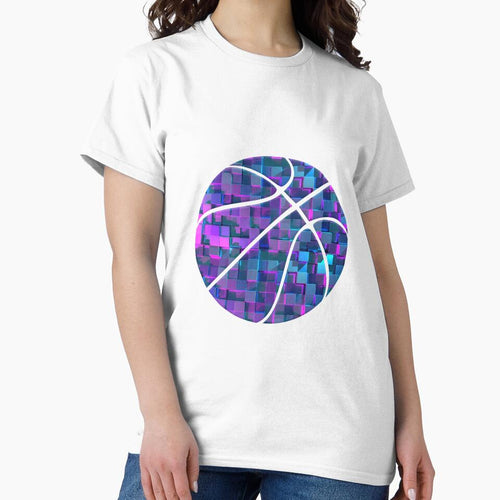 Abstract Basketball Design - Motivational Sports - Purple Blocks Pattern by Gaming x Sports