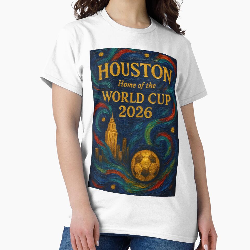 Houston World Cup 2026 Deep Night Soccer  — Expressionist Art Print by BrickByDream