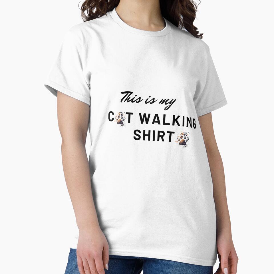 This is my cat walking shirt/ Custom Design Unisex Shirt by ShopminaTresors