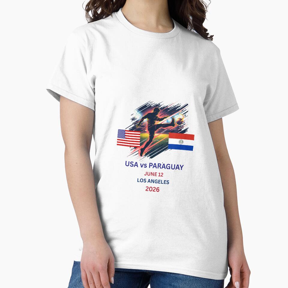 USA vs Paraguay June 12 Los Angeles World Cup 2026 Soccer Shirt by FanNationTees