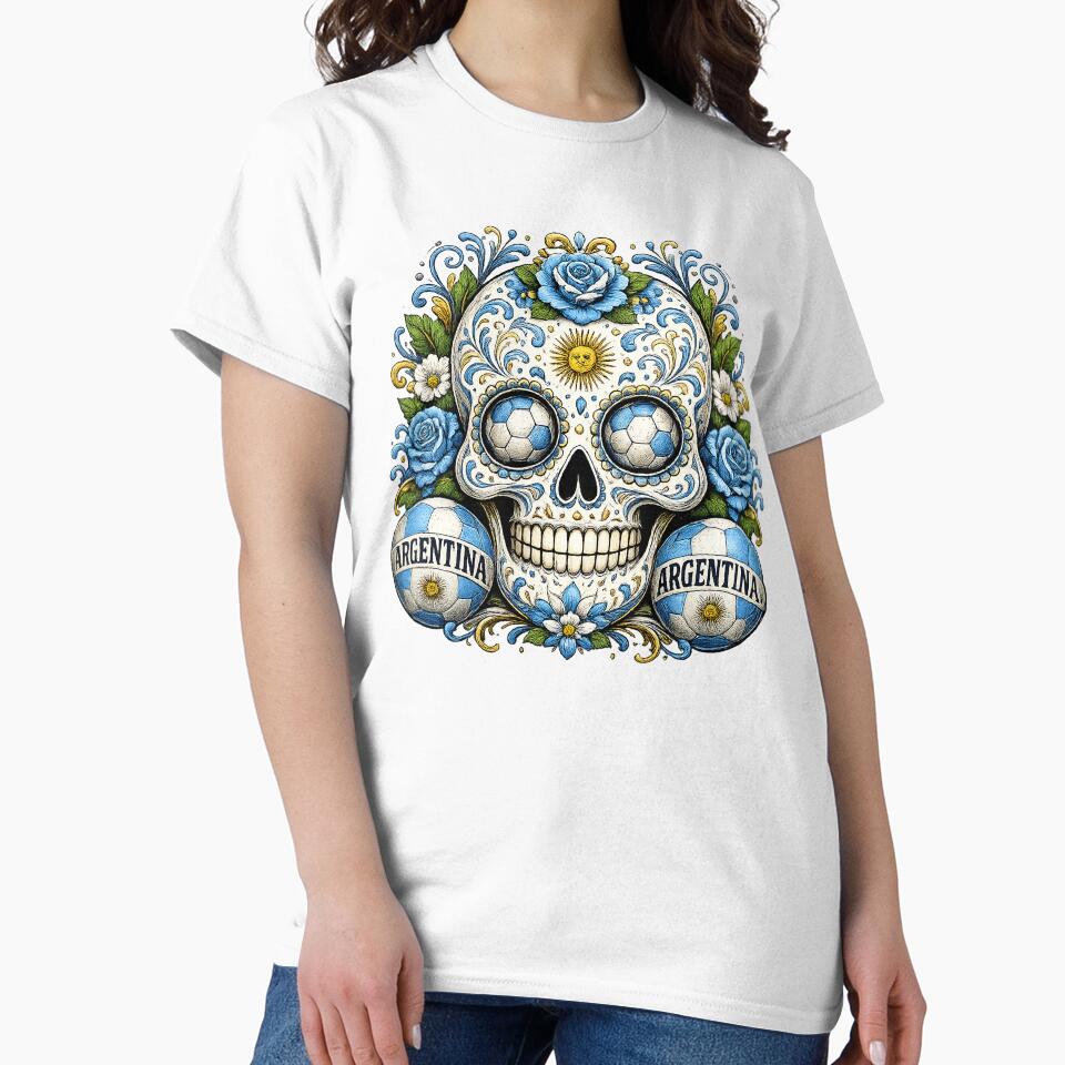 Argentina Soccer Skull by ShadowLabStudio