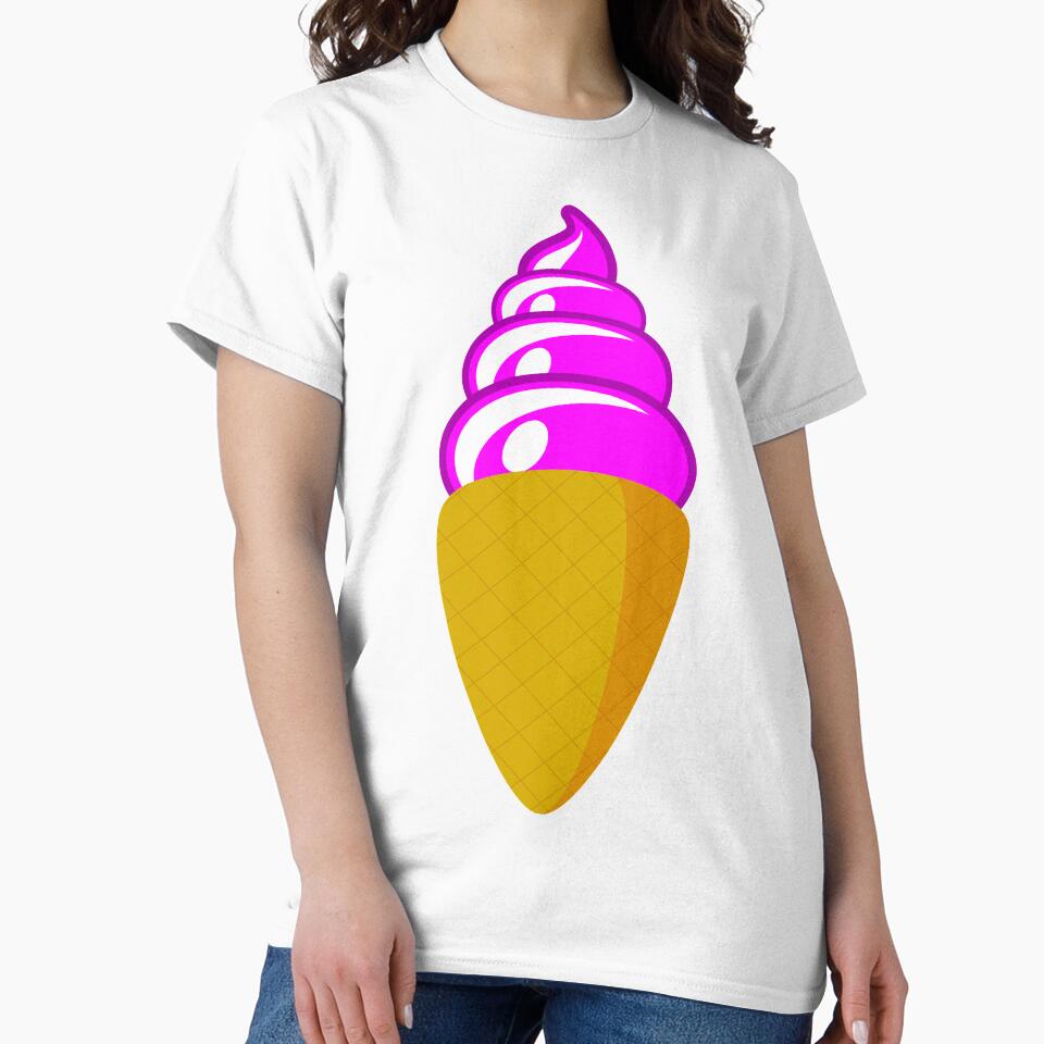 Pink Soft Ice Cream by TShirtDoctor