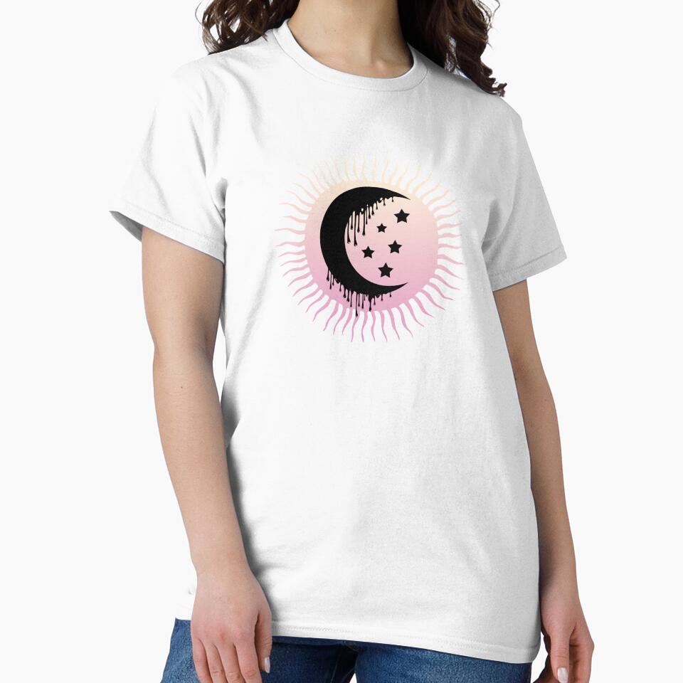 Melting moon with stars and sun by Fran Fryberg