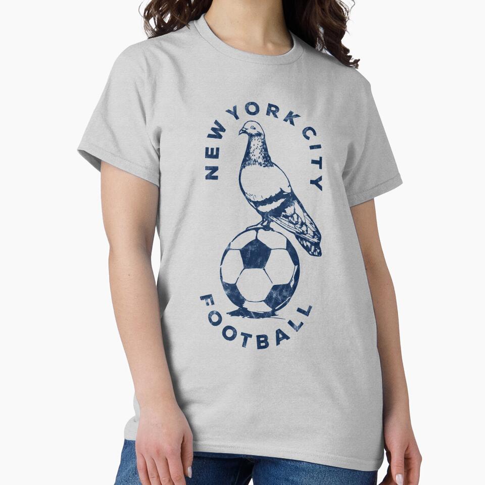 New York City Pigeon Football T-Shirt by ObsidianFox