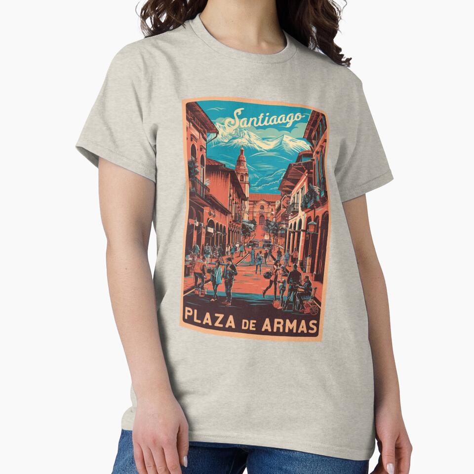 Santiago Vintage Travel Poster by TravelerRat