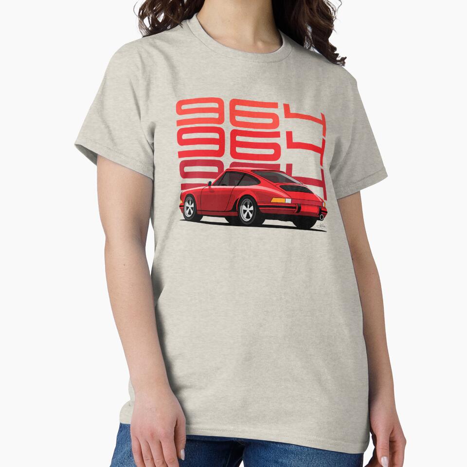 Guards Red Porsche 911 964 illustration by blackdogshop