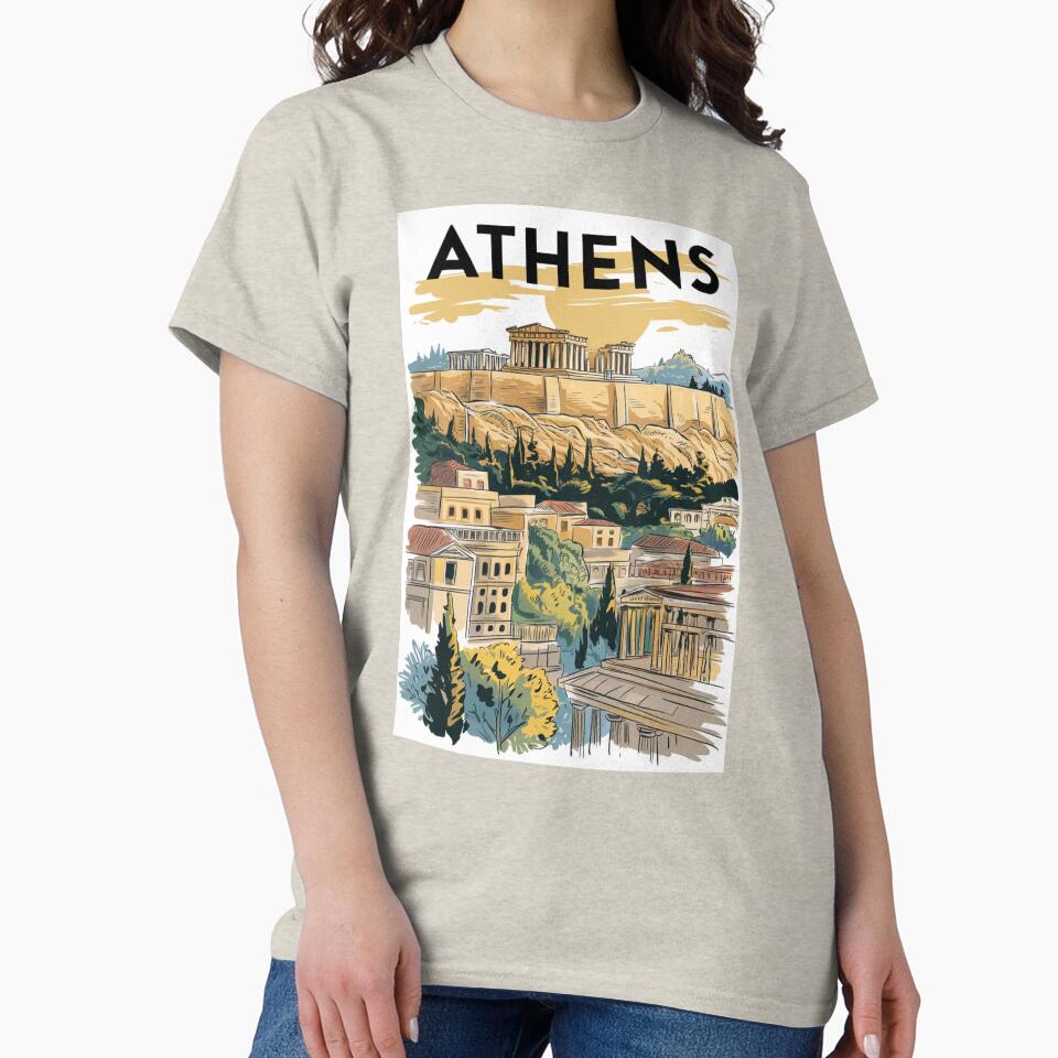 Athens Vintage Travel Poster by TravelerRat