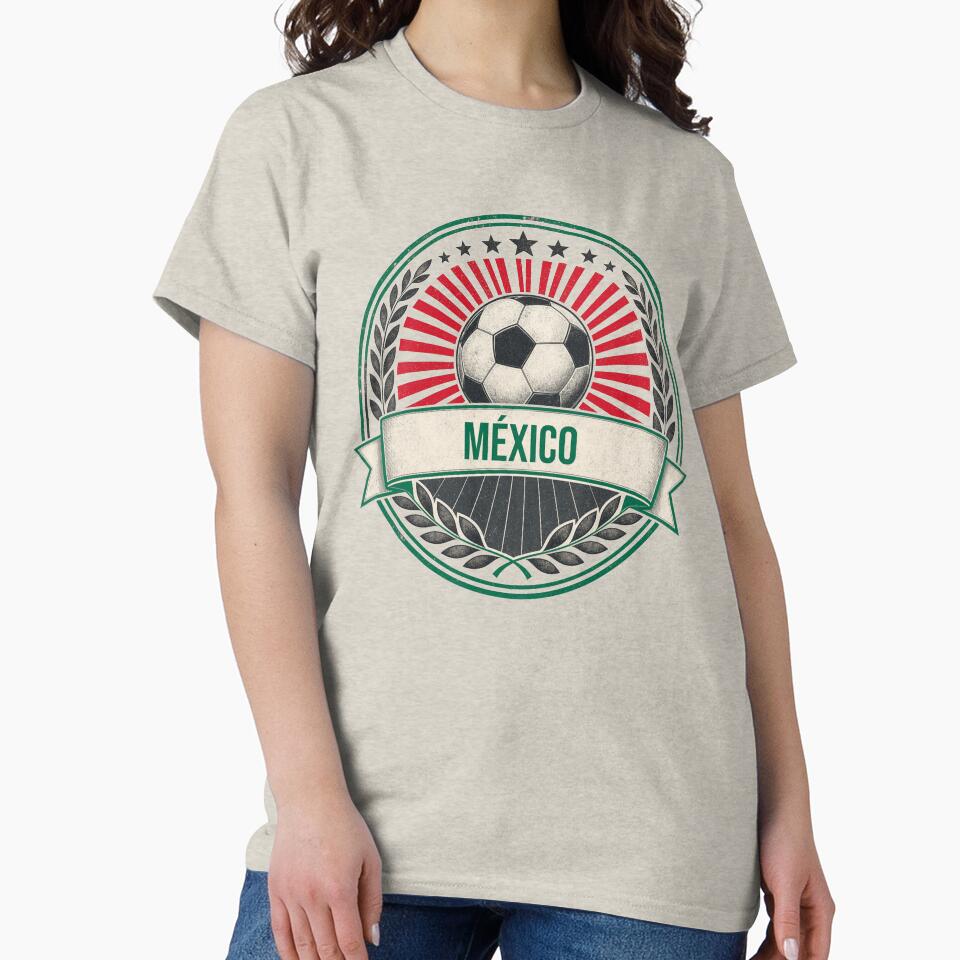 Mexico Vintage Soccer Crest — Retro Mexican Football Badge Fan Emblem by icemanphotos