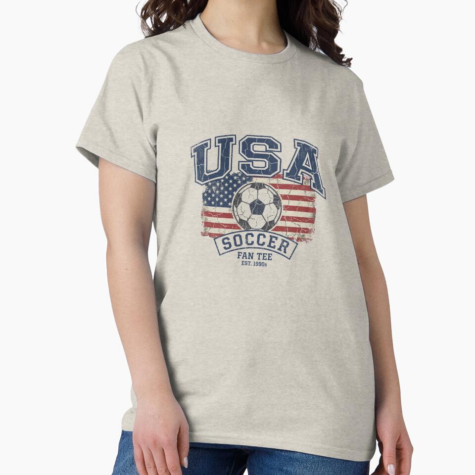 USA Soccer Fan Tee by Fankickstore