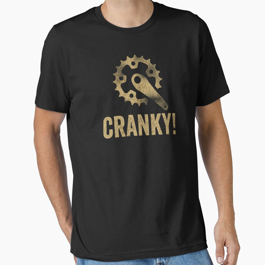 Cranky T-shirt, Funny Bike Shirt, Cycling Shirt, Bike Lover Gift, Cyclist Clothes, BMX, Mountain Bike Unisex Cotton Tee by Barb  Hamilton ⭐⭐⭐⭐⭐