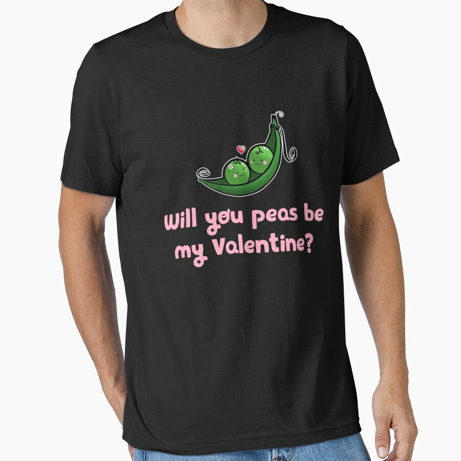 Will You Peas My Valentine T-shirt Funny Valentine_s Day Gifts by TeeAmz