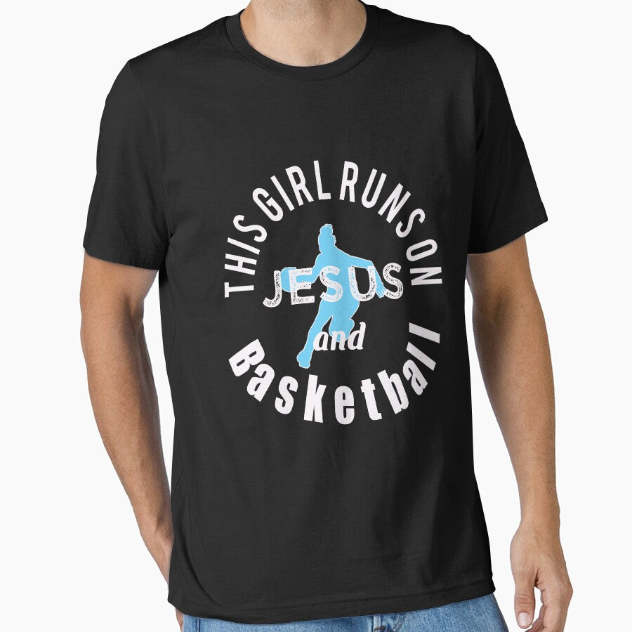 Awesome Christian Gift  This Girl Runs on Jesus and Basketball by LGamble12345