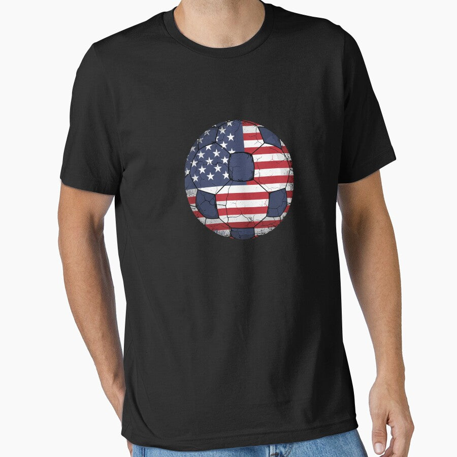 American Flag Soccer Ball USA Soccer Fan Patriotic Football by PopStars1993