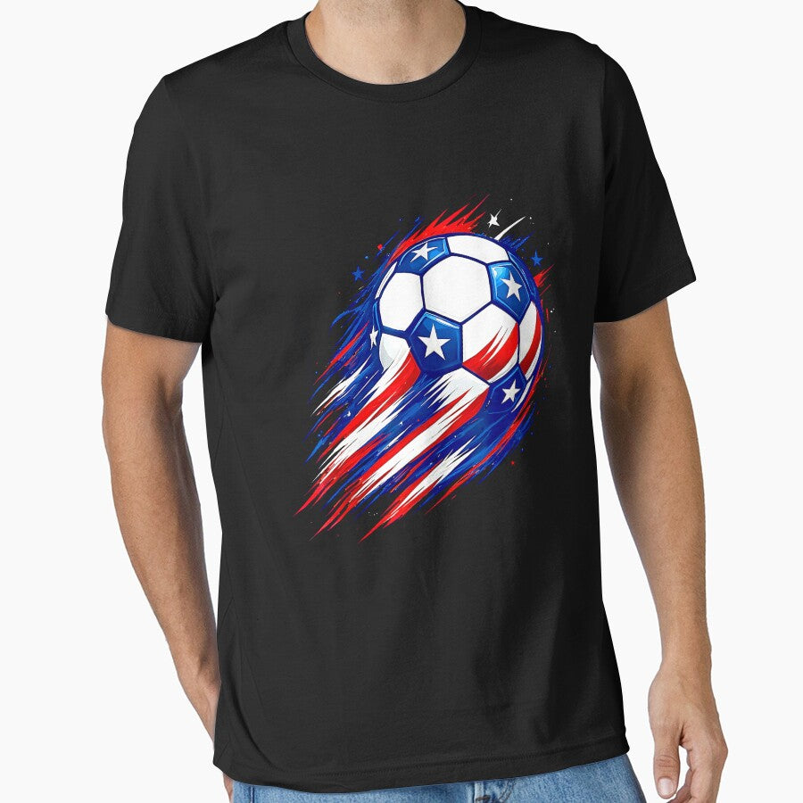 USA Soccer Ball Patriotic American Flag Football Fan by nojany