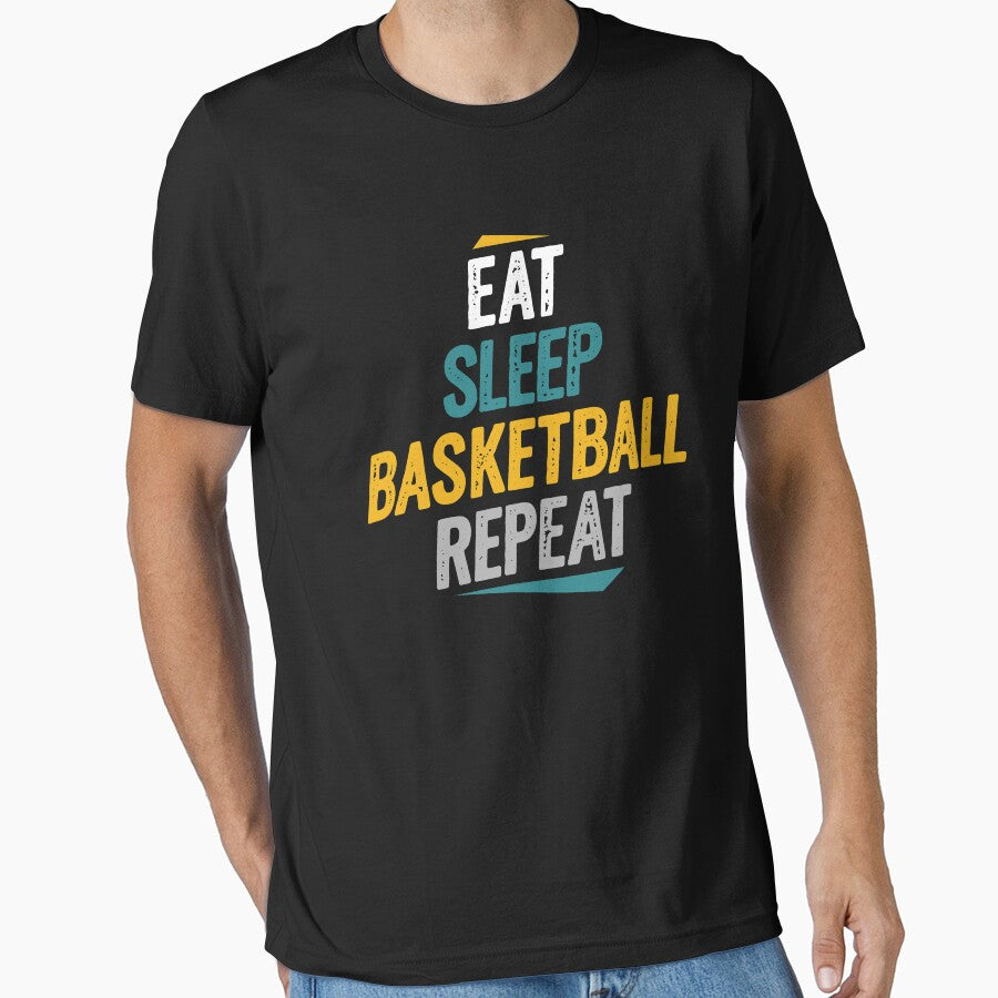 Eat Sleep Basketball Repeat Basketball Fans by Go-Fun