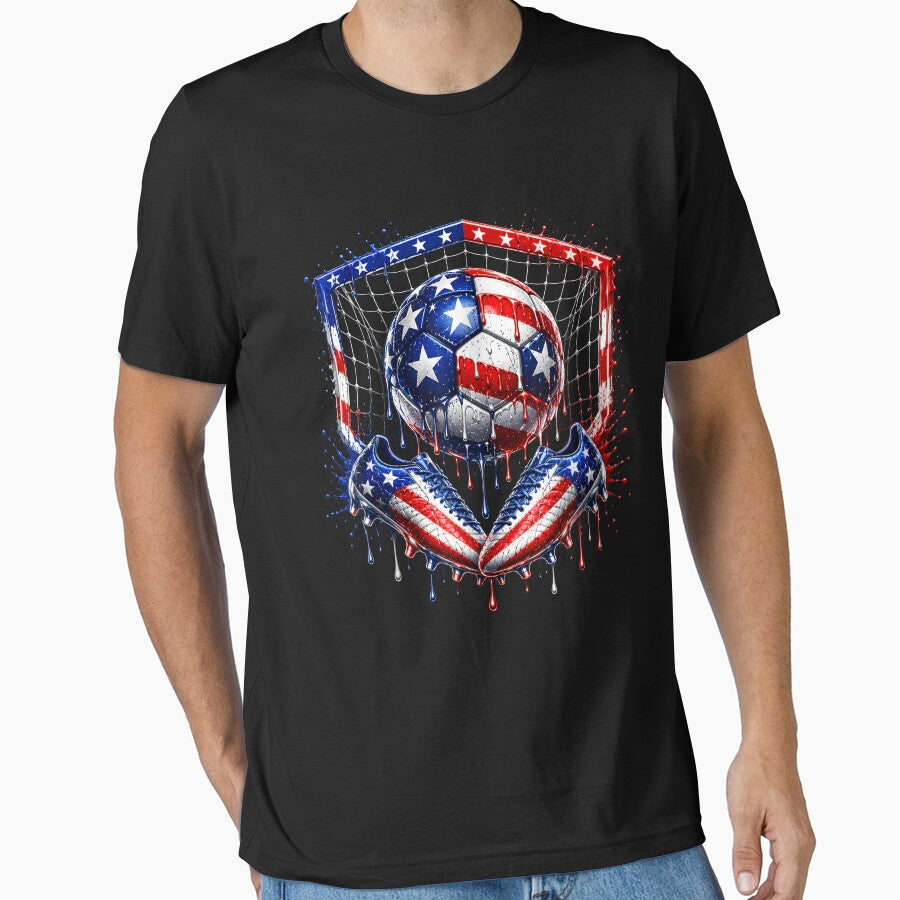 Soccer Drip American Flag Goalkeeper Patriotic 4th Of July by kienoy