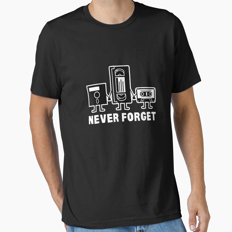 Retro Vintage Never Forget Cassette Tape T-Shirt by Lukifo-Caster