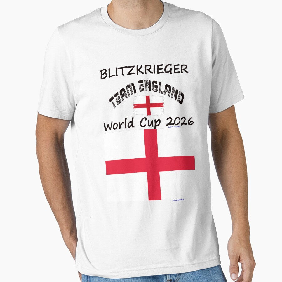 England Fan T‑Shirt world Soccer Cup 2026 UK outfit by cabevo