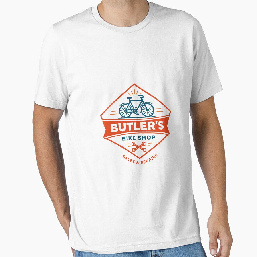 Bike Shop Logo T-Shirt by Matinez Pink