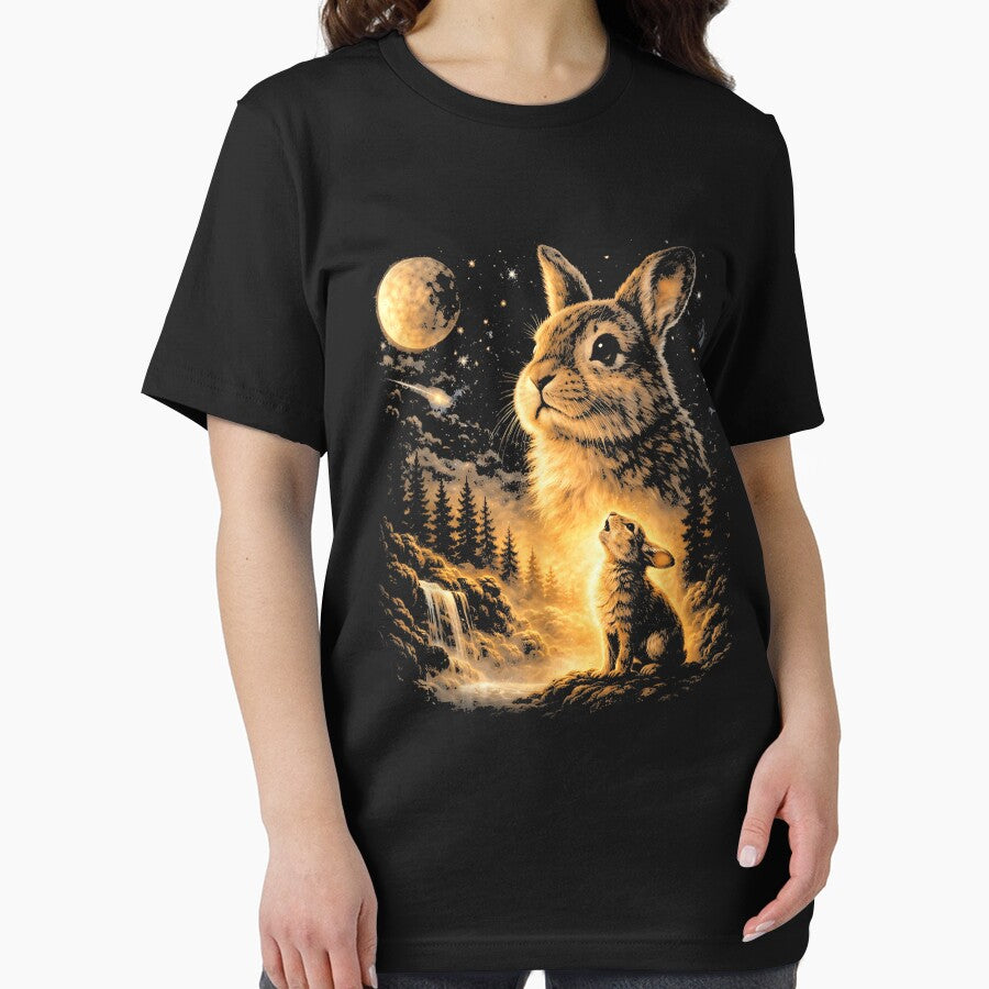 Vintage 90s Bunny Howling At The Moon Easter Day by CHValrory