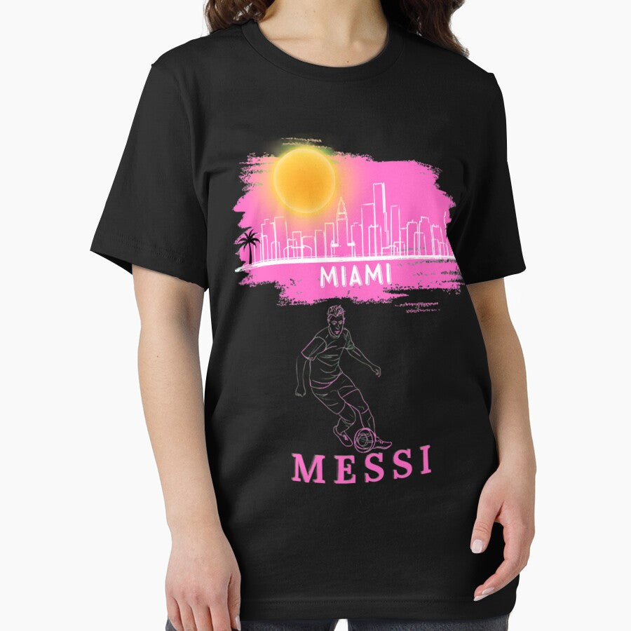 Unisex Miami Messi T-shirt Inter Soccer Fan tshirt Lionel graphic tee Football goat shirt gifts Futbol fans gift world cup winner jersey by zuynie