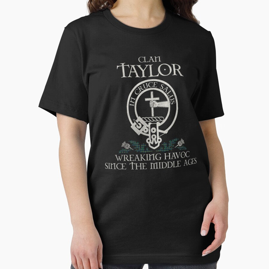 Clan Taylor crest Scottish surname tartan Thistle vintage by Clan1093