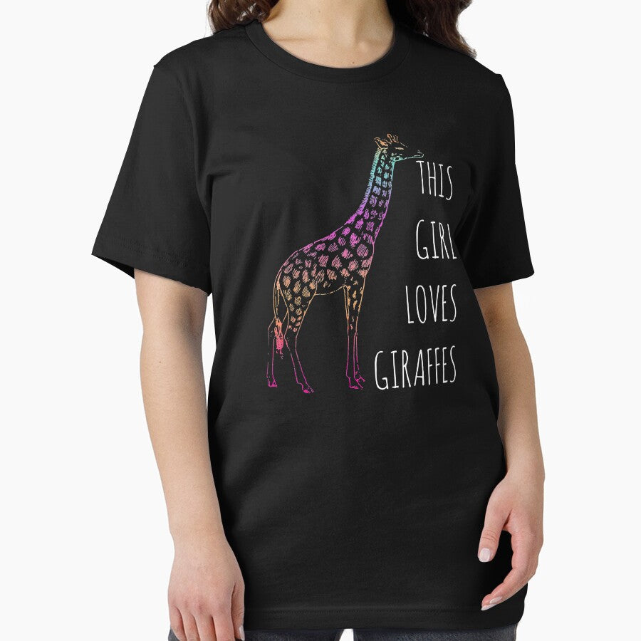Giraffe - Love Giraffes Funny Gift Premium T-Shirt by EveElliott
