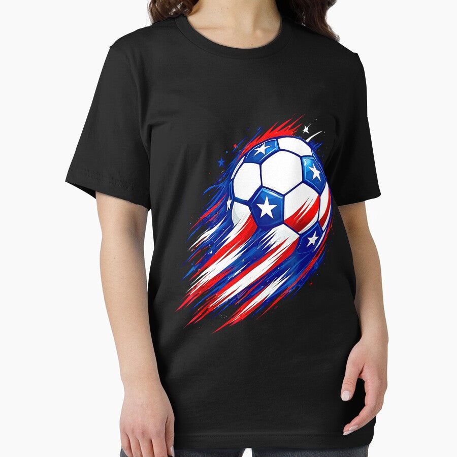 USA Soccer Ball Patriotic American Flag Football Fan by nojany