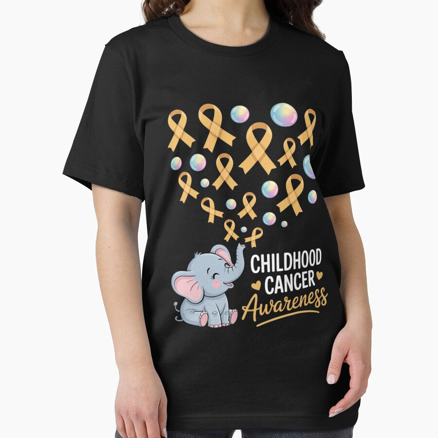 Cute Elephant Gold Balloons Childhood Cancer Awareness Month by KingsLife1994