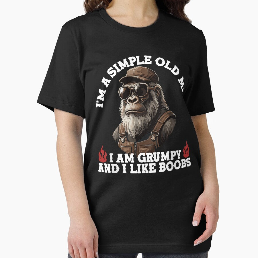 Simple Old Man - Grumpy Gorilla Biker Graphic by Evaevonechi