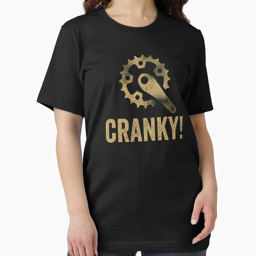 Cranky T-shirt, Funny Bike Shirt, Cycling Shirt, Bike Lover Gift, Cyclist Clothes, BMX, Mountain Bike Unisex Cotton Tee by Barb  Hamilton ⭐⭐⭐⭐⭐