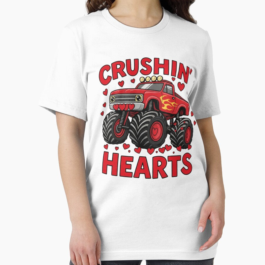 Boy Valentine Monster Truck, Crushin Hearts, Retro Distressed, XOXO Love by toongstudio