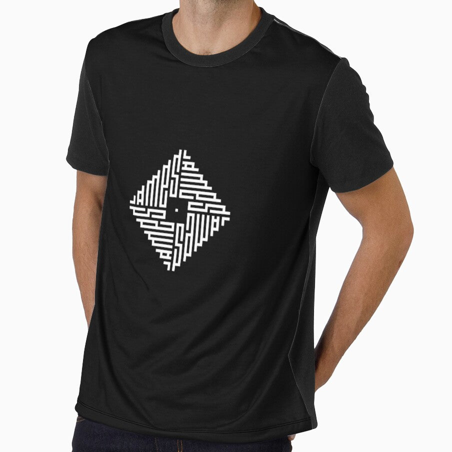 JAMES | White  | Modern Geometric Kufi Calligraphy | From Name to Art by FOR YOUR NAME