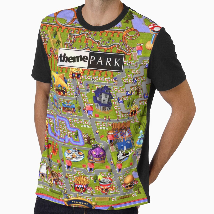 Theme Park Bullfrog Fan Print by hangman3d