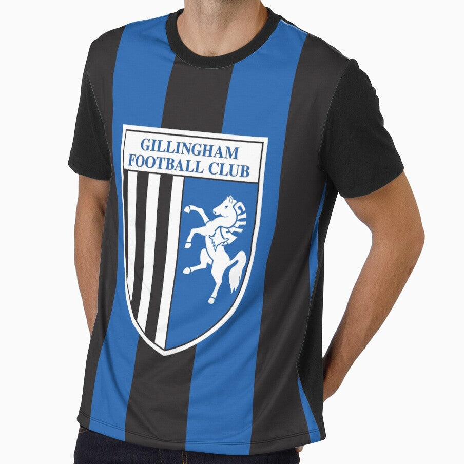 Gillingham FC logo - Stripes by Etchedclothing