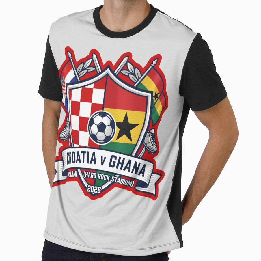 Croatia Versus Ghana Miami 2026 Soccer Crest Vibe by Pride Emblem Prints