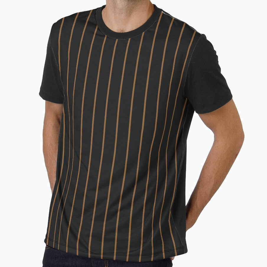 Pinstriped Black And Bronze Pattern by pattern-archive