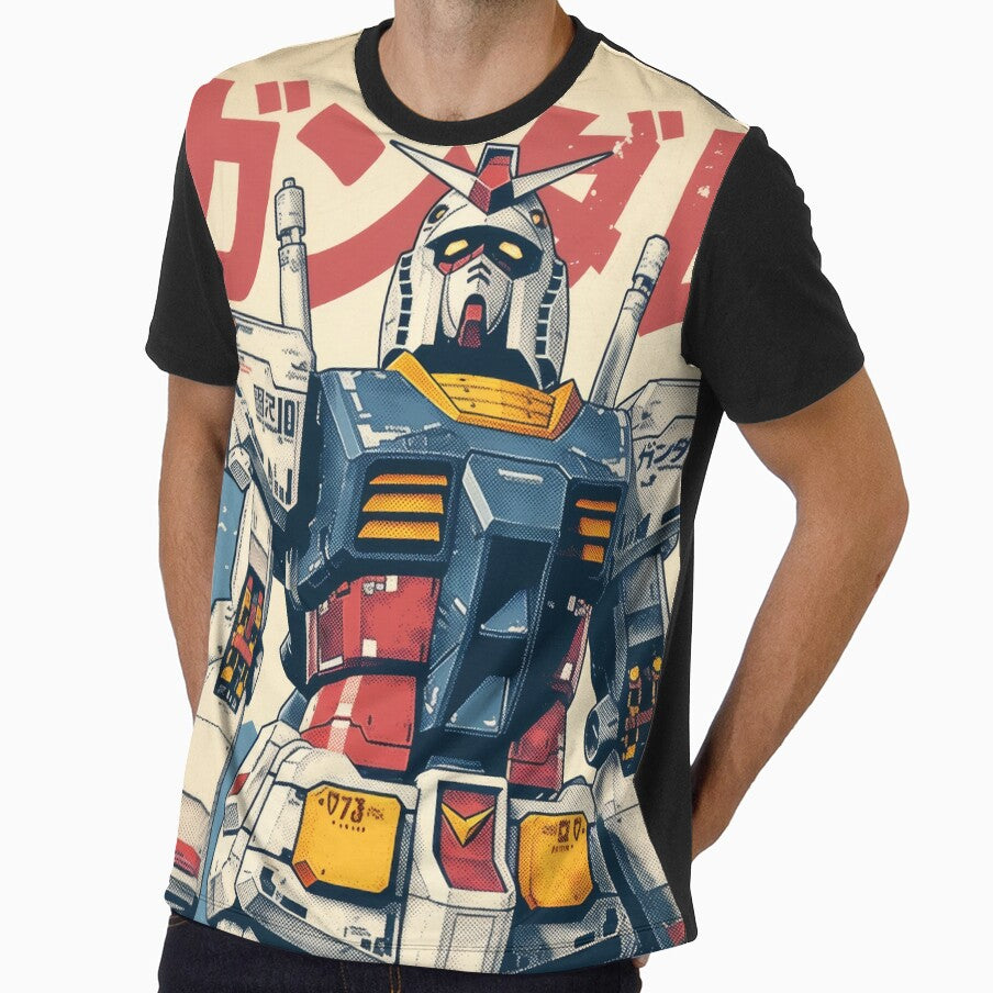 RX-780-2 Gundam Retro Poster by AnimeArsenalPrints
