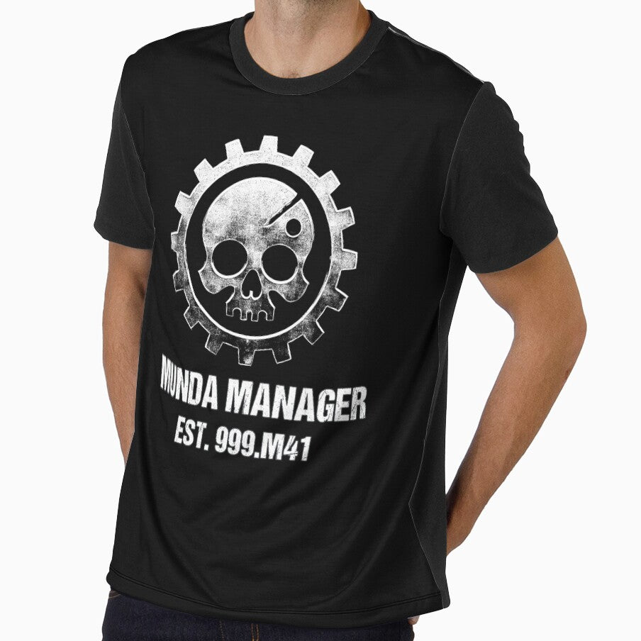 Munda Manager Logo Skull Stamp and Text by Munda Manager