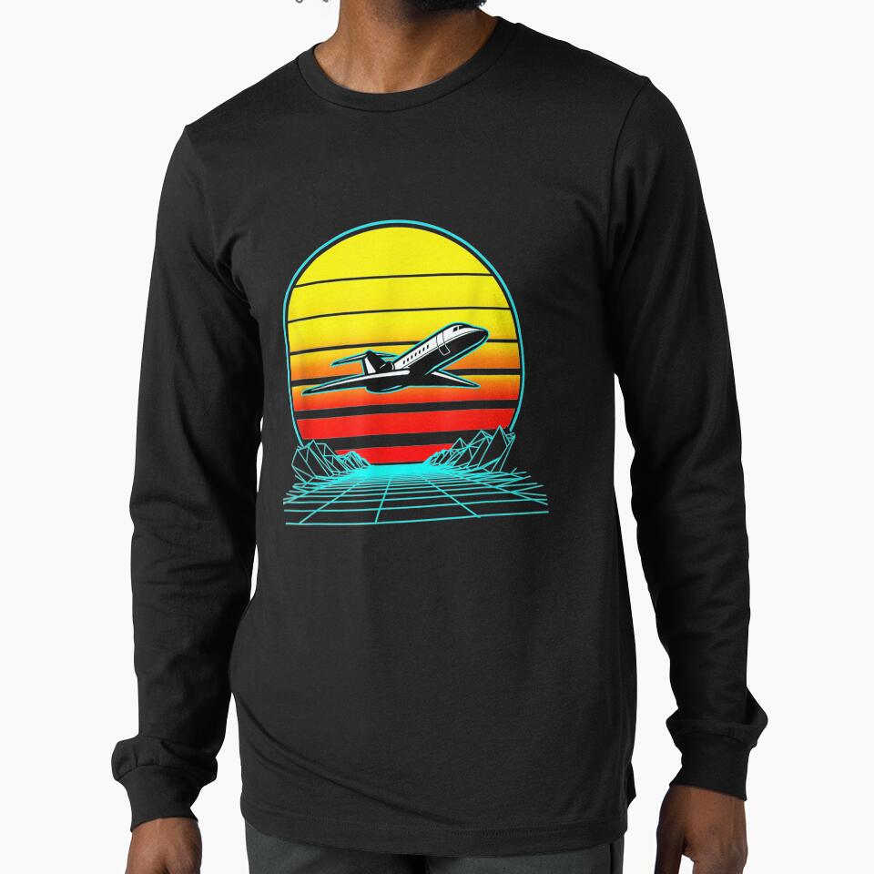 Retro Vintage Sunset Jet Fighter by bar0zysbertha