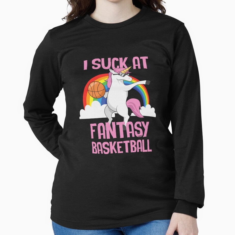 I Suck at Fantasy Basketball Funny Unicorn Sports Looser by Hananiah Merch