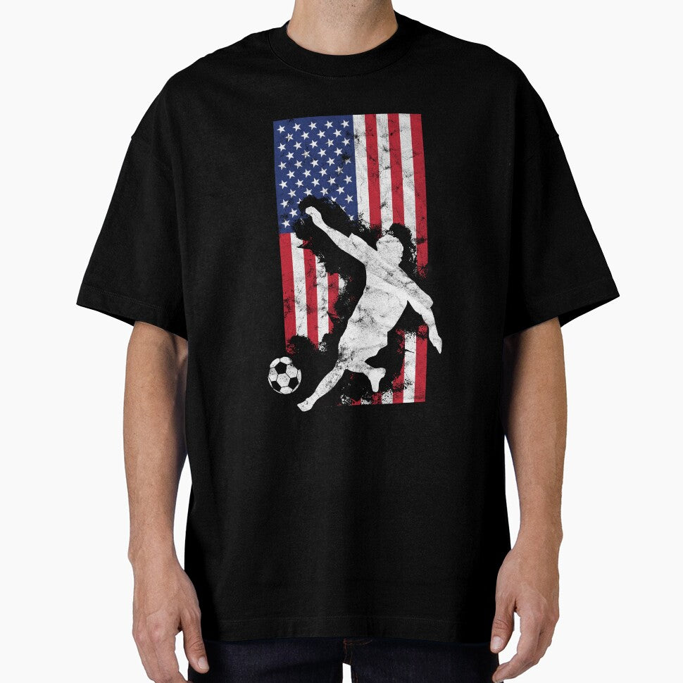 American Flag USA Soccer Lover Player Fan by dfunky