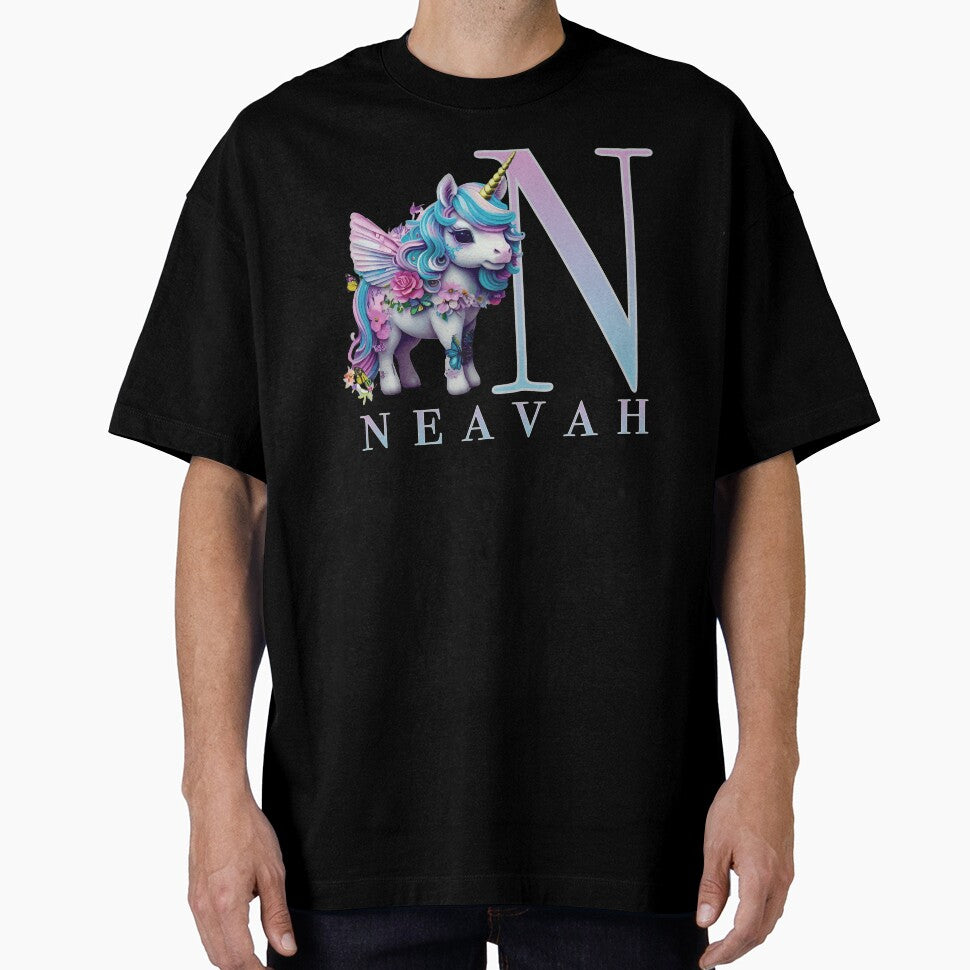 Neavah name with a cute unicorn by Lubellebubble20