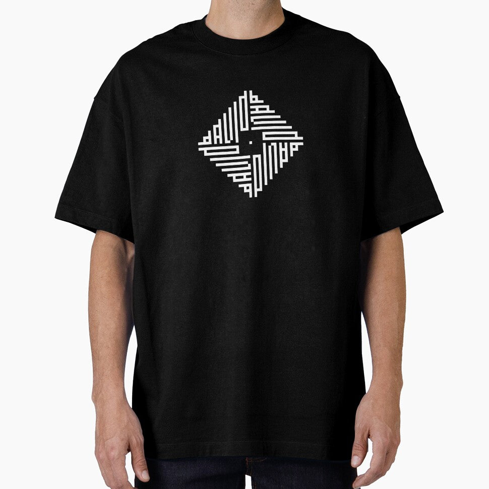 DAVID | White  | Modern Geometric Kufi Calligraphy | From Name to Art by FOR YOUR NAME